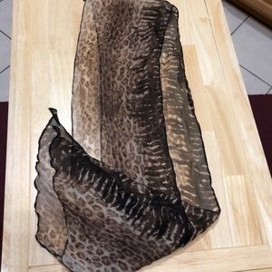 Brown animal print scarf